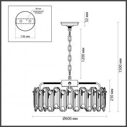 Odeon light 5069/10 HALL ODL24 503 золото/прозрачный/металл/хрусталь Люстра E14 10*40W BULLON  - 2 купить